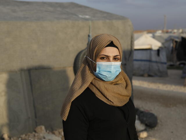 Humanitär hjälp: Lina*, 27, är en av RESCUE:s handläggare som arbetar i Mahmoudli flyktingläger, Syrien.  