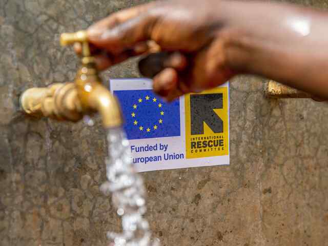 The watering taps built through the EU-funded IRC’s WASH program at the Arfaide Health Center in Karat Woreda help numerous internally displaced families daily.