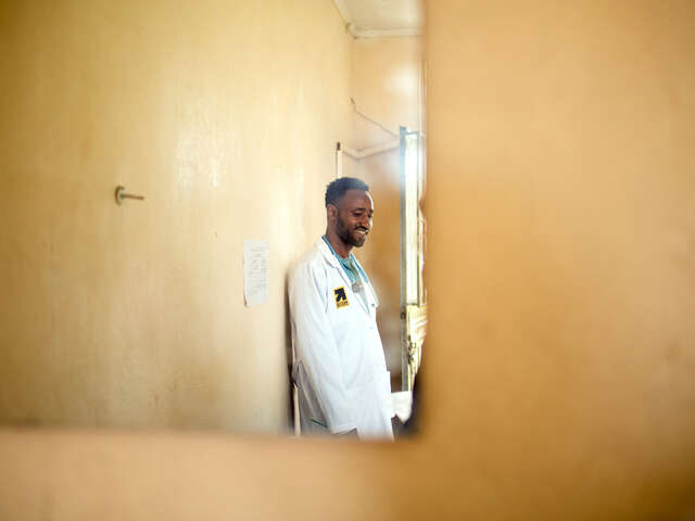 Abdurahman Gidi (35), IRC-Gesundheits- und Ernährungsbeauftragter in der von IRC unterstützten Gesundheitseinrichtung in Deder. Iuna Viera/IRC