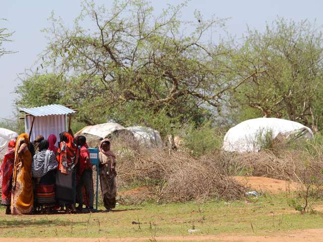 Some of the residents of the Hudet IDP site, in the Somali Regional State.