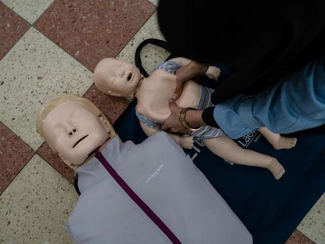 First aid trainers teach attendees how to perform CPR on people of all ages, including babies and children.  