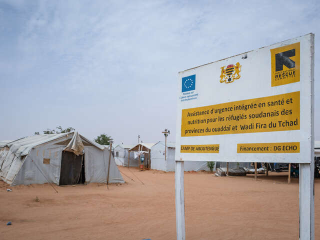 IRC clinic in Aboutengue refugee camp, Eastern Chad. 