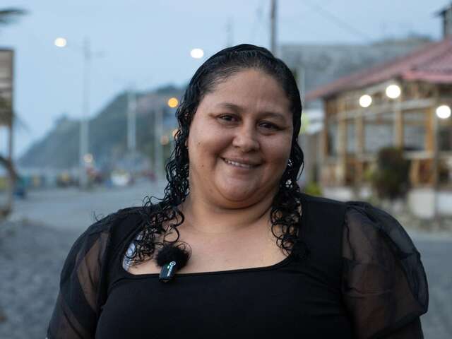 Yessica smiling at the camera