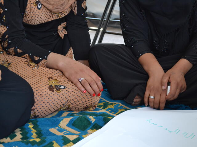 Aya at the IRC women's center in Nargazilia