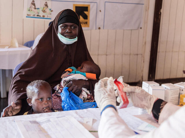 Amina visits the IRC's clinic.