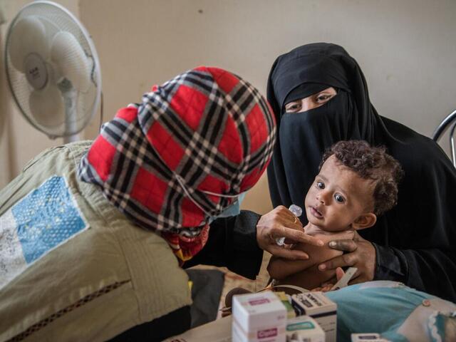 IRC mobile health teams reach people in remote villages in Yemen.