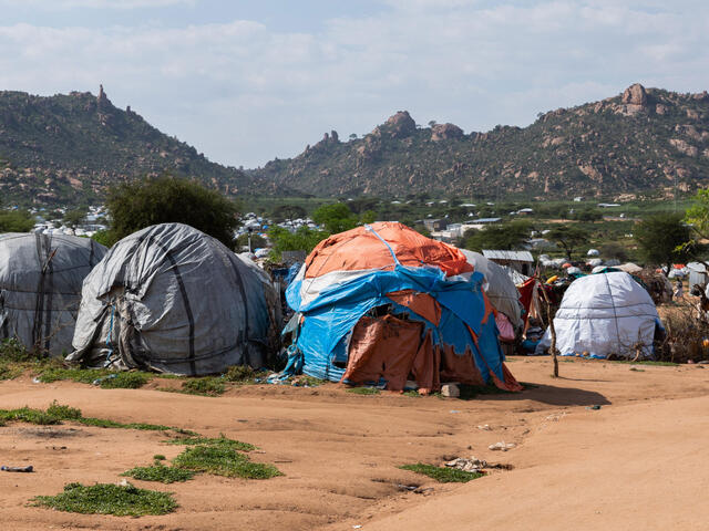 Qoloji IDP camp in the Somali region of Ethiopia. (ECHO)