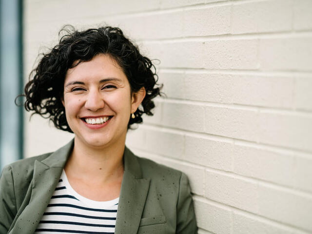 Natalie El-Deiry, new executive director of the International Rescue Committee in Salt Lake City, smiling in a portrait photo.