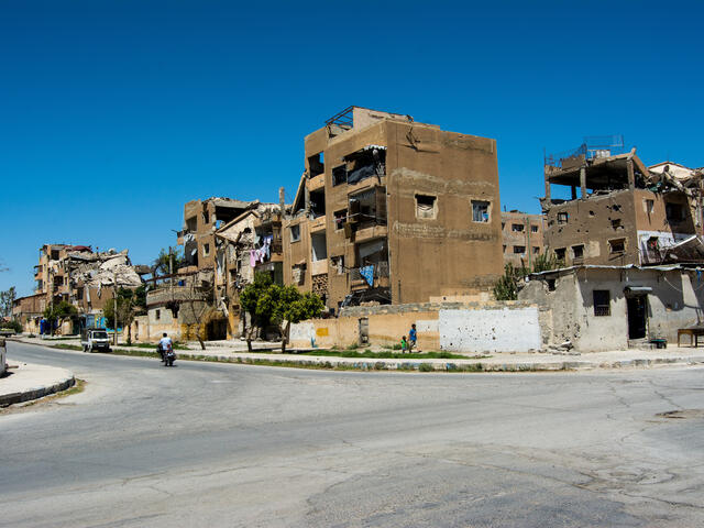 Destruction in Raqqa region, Syria
