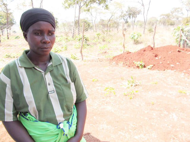 Burundian refugee woman at Nyarugusu camp, pregnant with her fourth child.