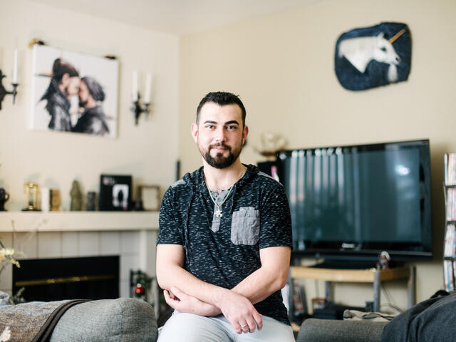 Shadi Hassan Ismail at his apartment in Boise