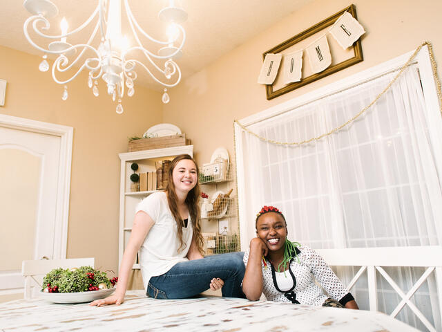 Shaylie Nash and her friend Jacqueline in Boise.