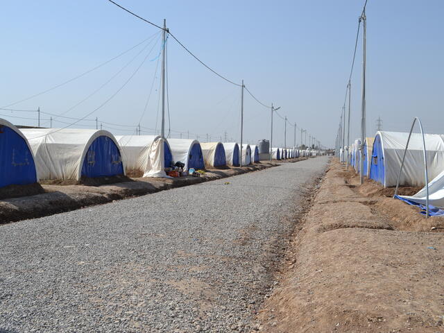 Khazer displacement camp in Iraq
