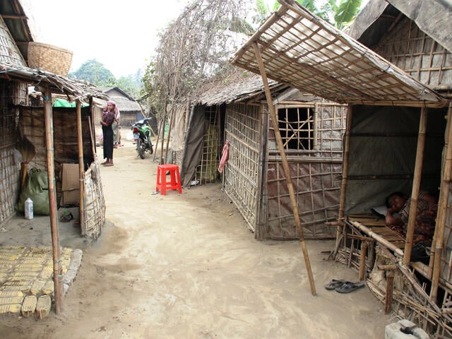 Shared longhouses in Sittwe, Myanmar