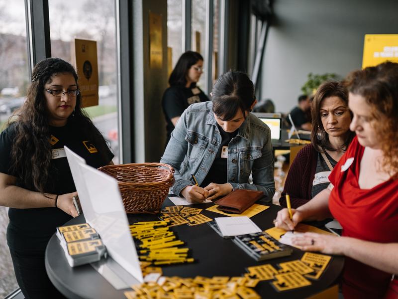 Guests wrote postcards to be hand delivered to Utah's senators in May. Guests wrote postcards to be hand delivered to Utah's senators in May.