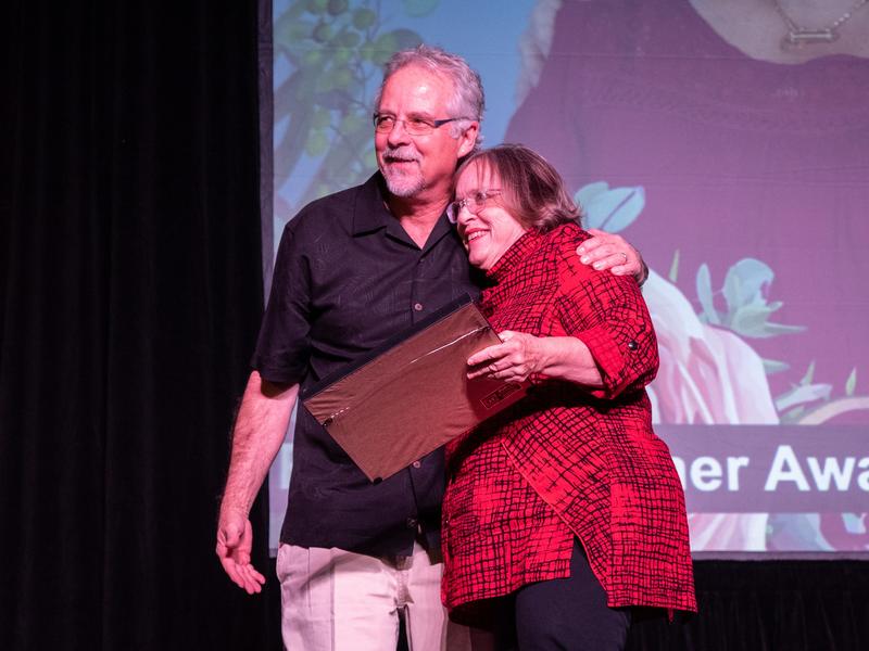 Longtime volunteer, Janet Ellingson, receives an IRC Rescue Partner Award at Breaking Bread Volunteer Janet Ellingson, receives a Rescue Partner Award at the International Rescue Committee in Salt Lake City's annual Breaking Bread