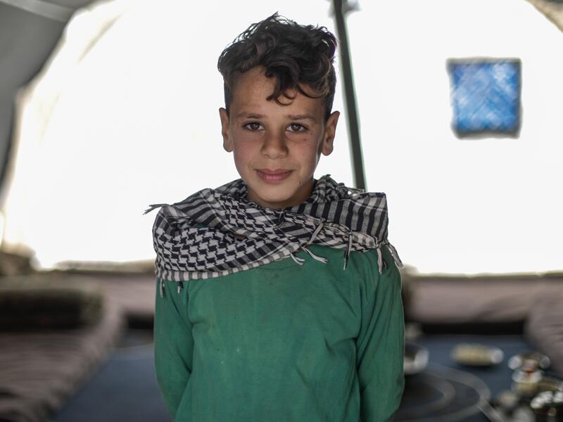 Omar smiles for the camera 