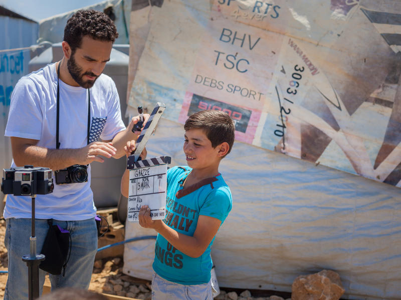 Syrian boy in refugee camp in Lebanon Syrian boy in refugee camp in Lebanon