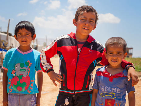 Three Syrian boys in Lebanon