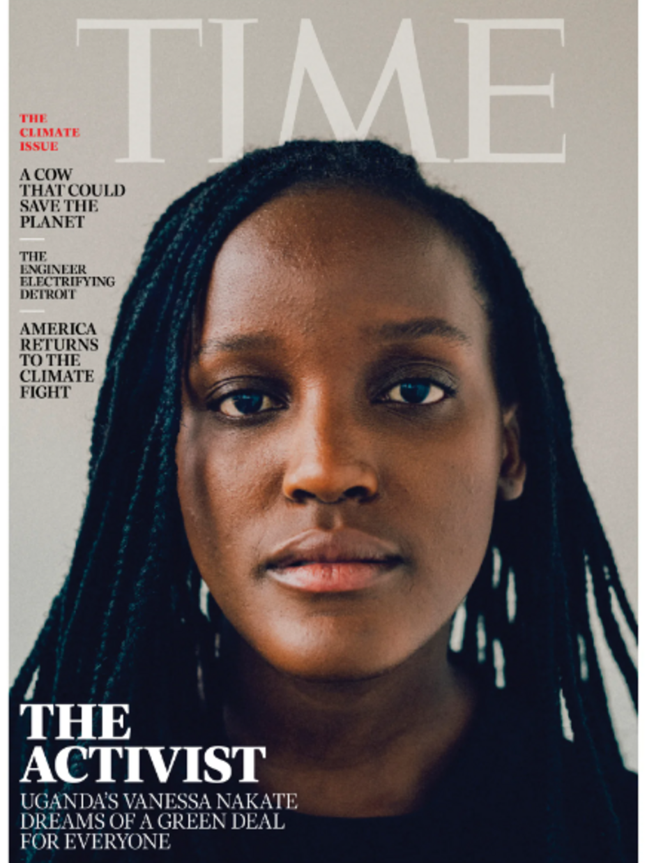 Internationella kvinnodagen: Vanessa Nakate på omslaget av tidningen Time. 