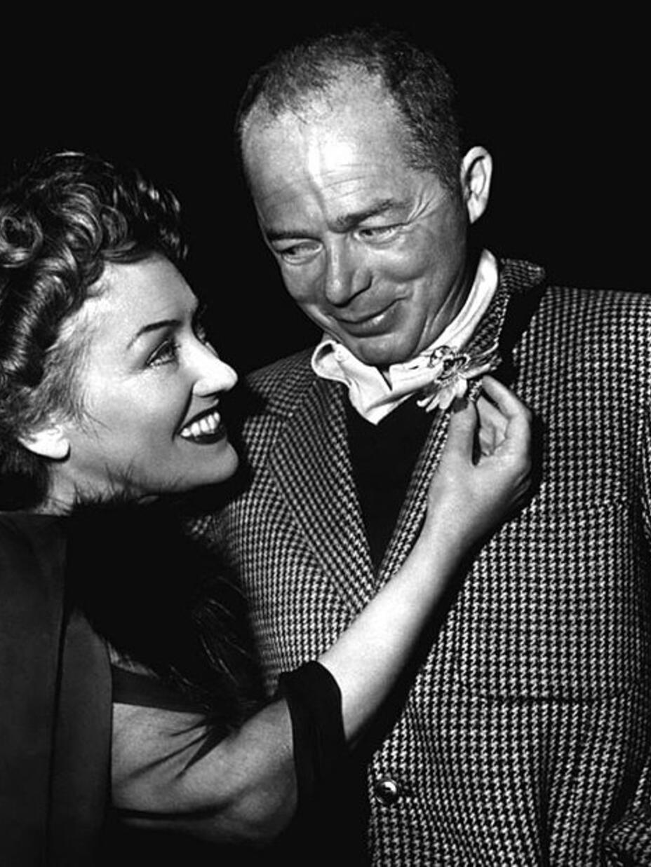 Billy Wilder mit Schauspielerin Gloria Swanson, 1950.