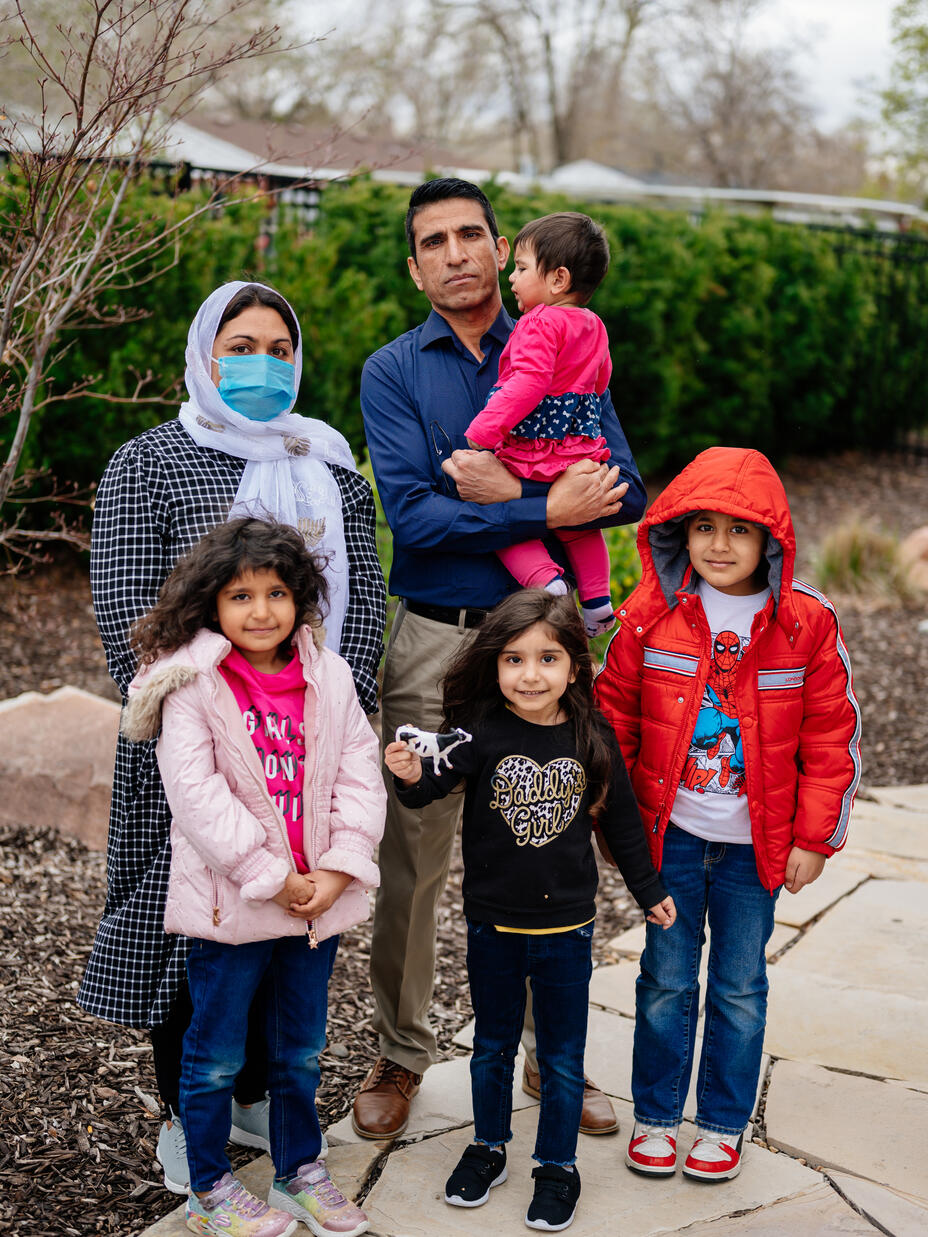 Family from Afghanistan at the Glendale Library in Salt Lake City