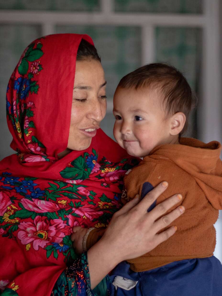 Rozama with her son Amir Ali. 