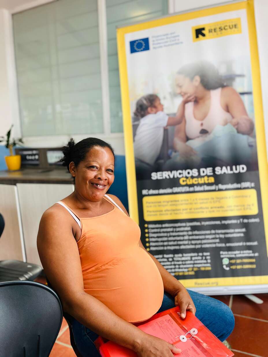 Belkis at her first appointment with the IRC’s health team at the EU-funded Comprehensive Community Center in Cúcuta, Norte de Santander, Colombia.