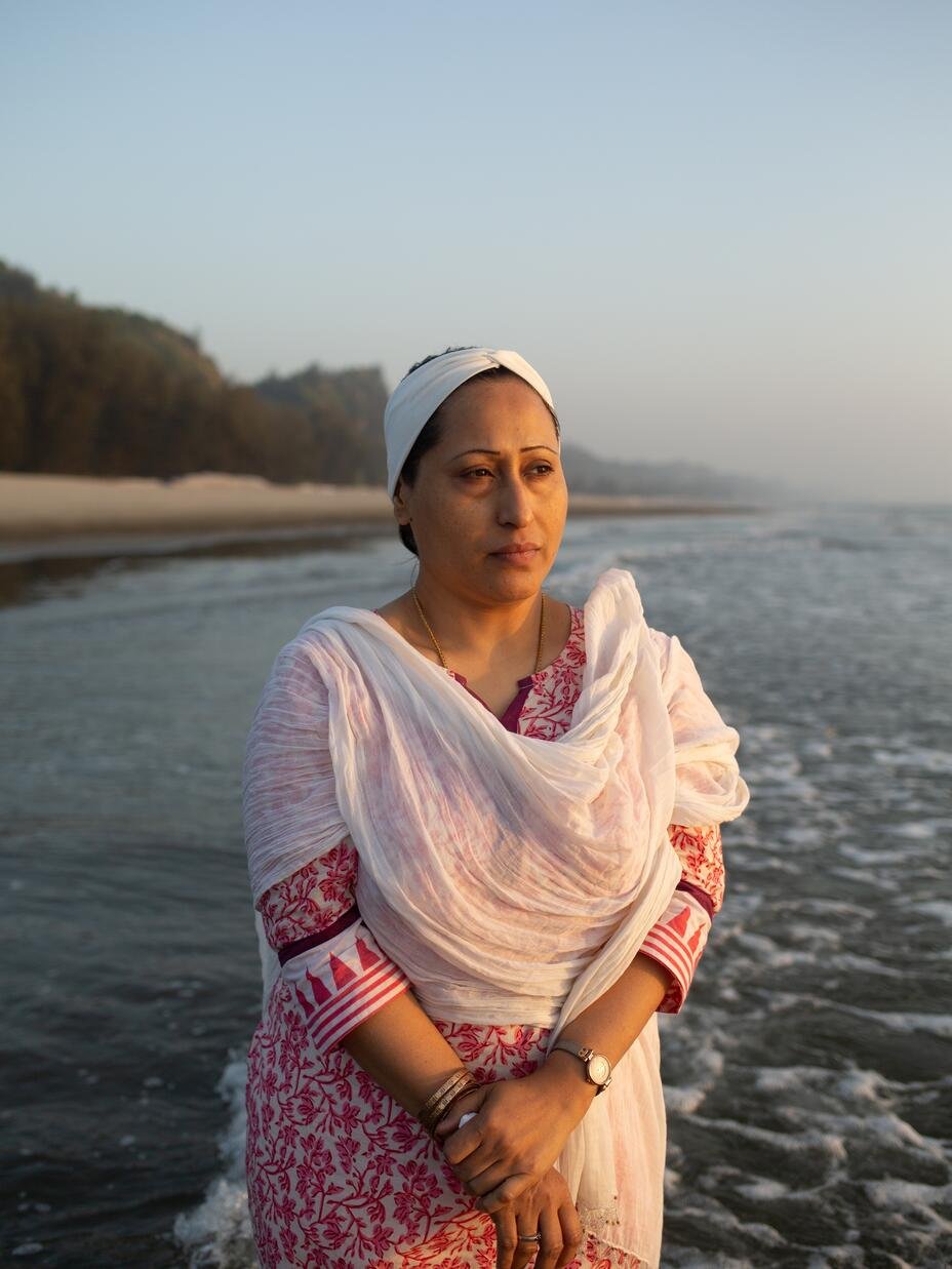 Razia Sultana at the beach.