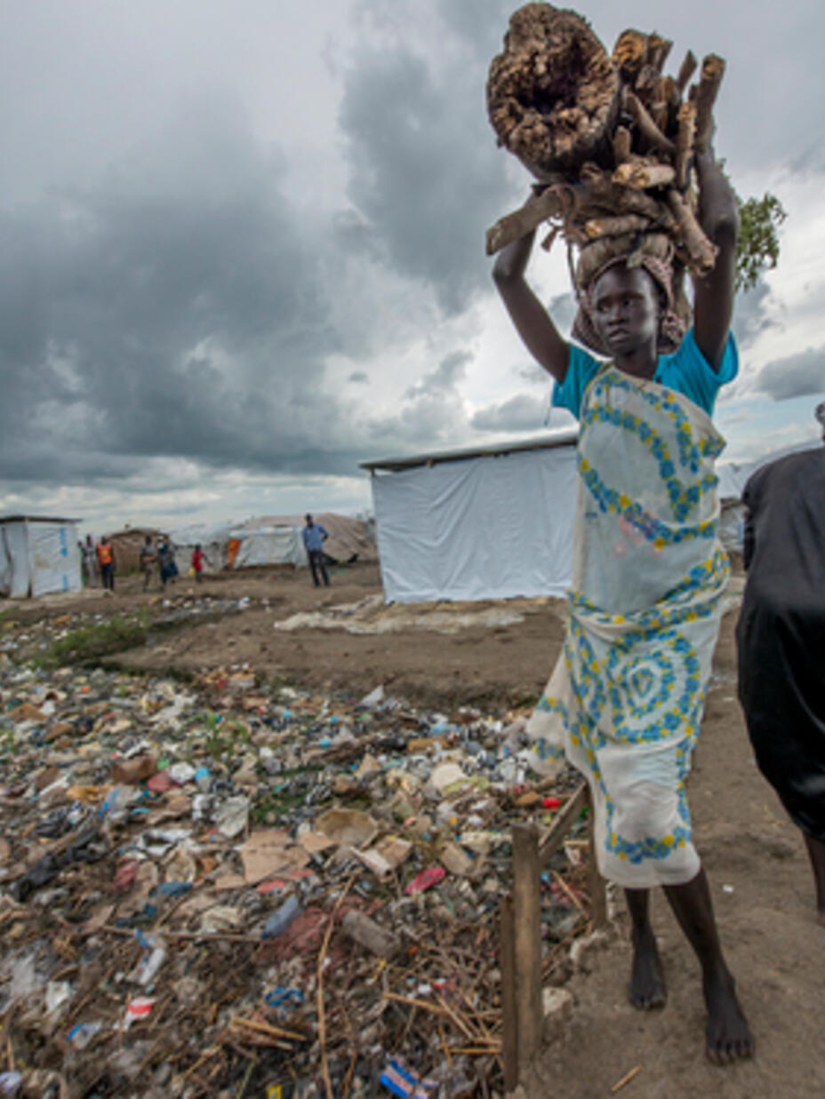 Some 50,000 displaced people live in the overcrowded and unsanitary camp at the United Nations base in Nenyiu, Unity State.