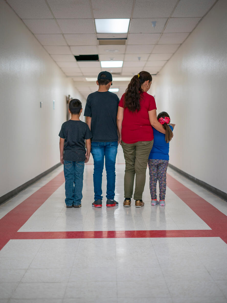 Mexican asylum seekers at IRC welcome center in Phoenix