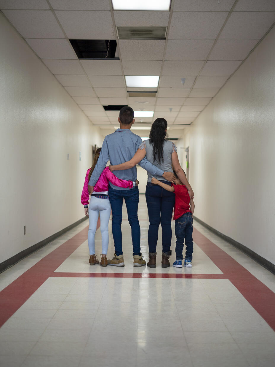 Mexican asylum seekers at IRC welcome center in Phoenix