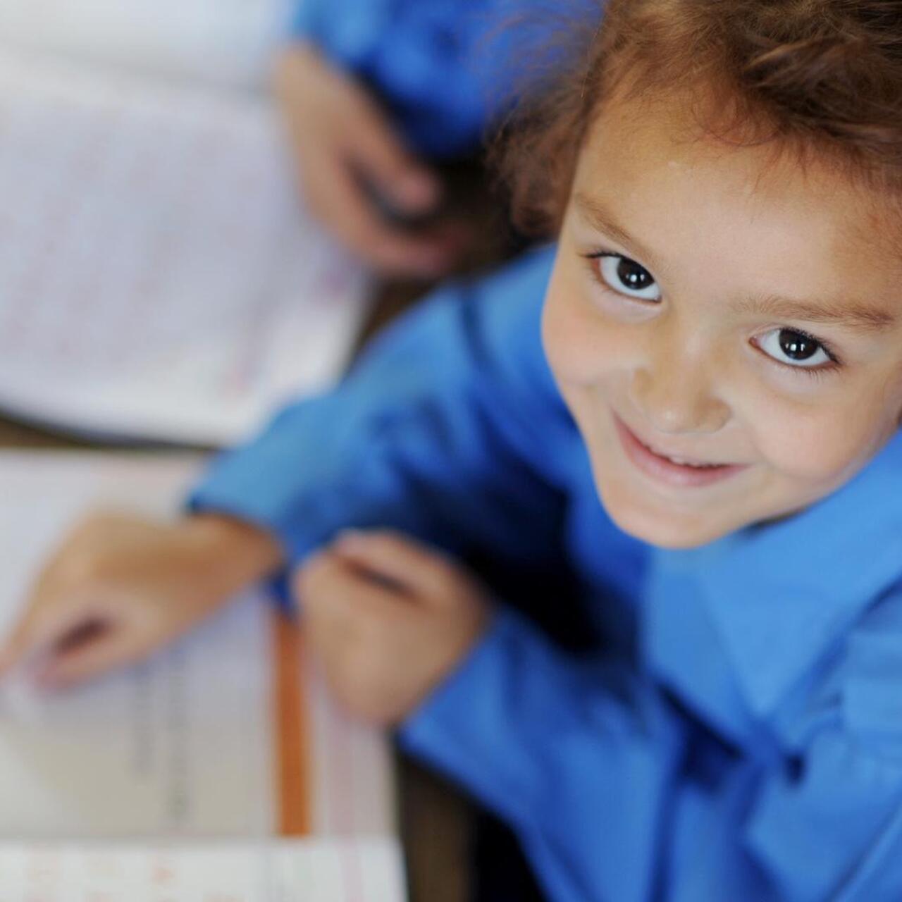 Child with book