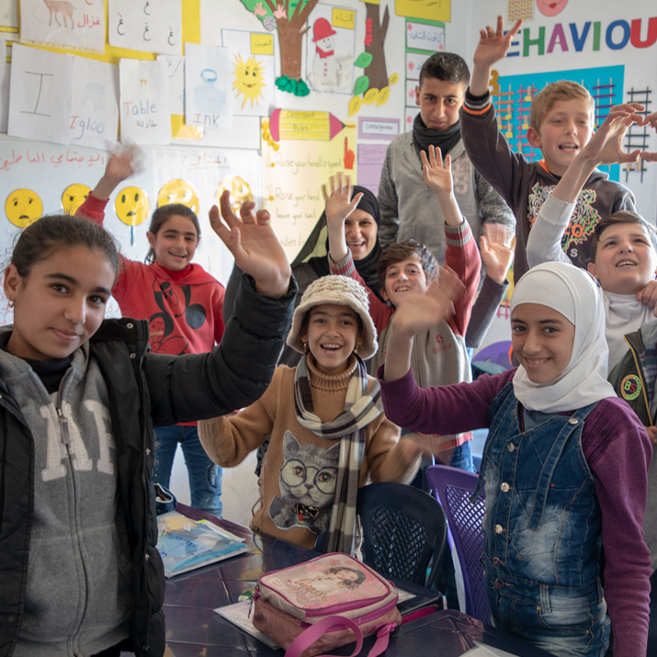Children participating in the Building a Better Tomorrow project