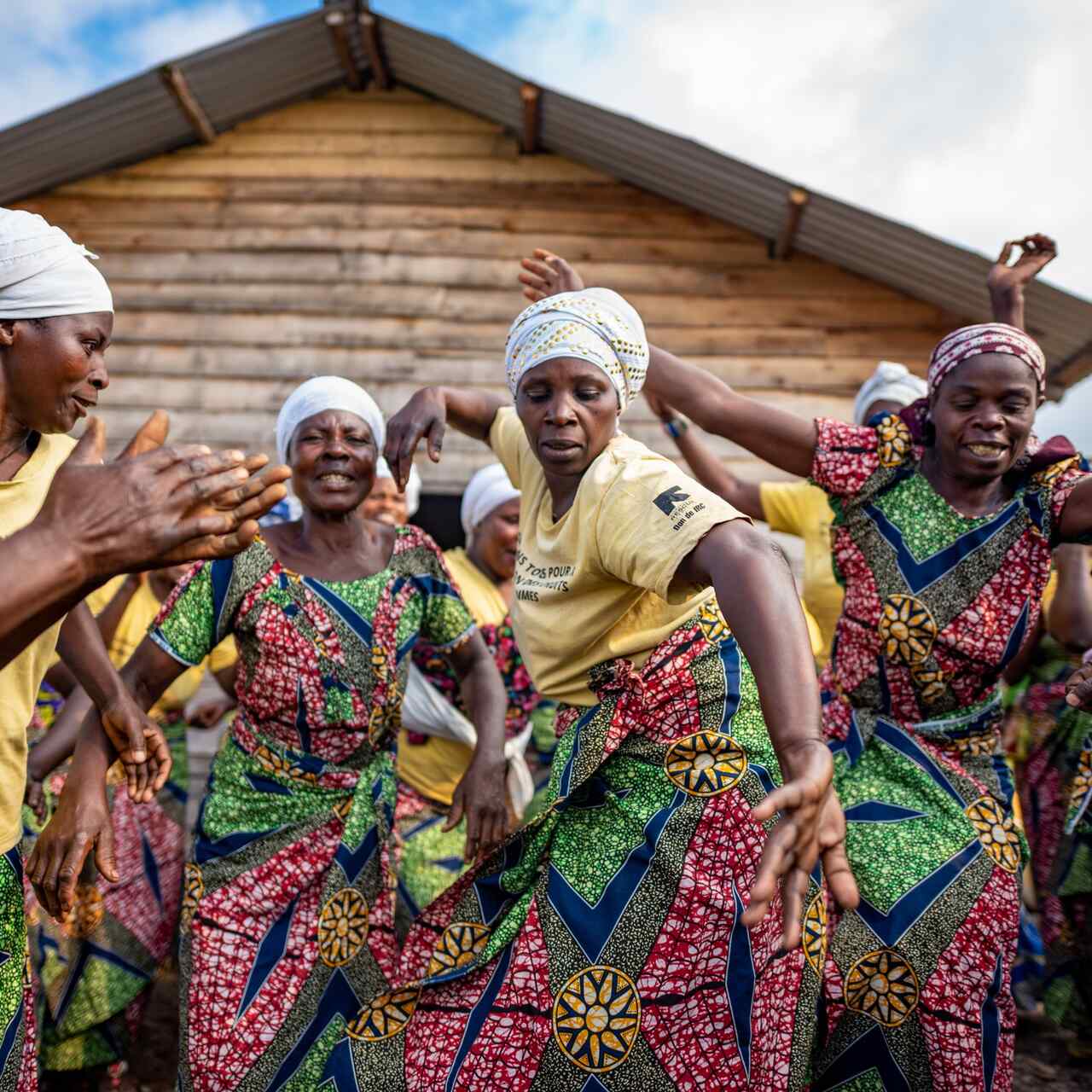 Women dancing in the Democratic Republic of Congo.