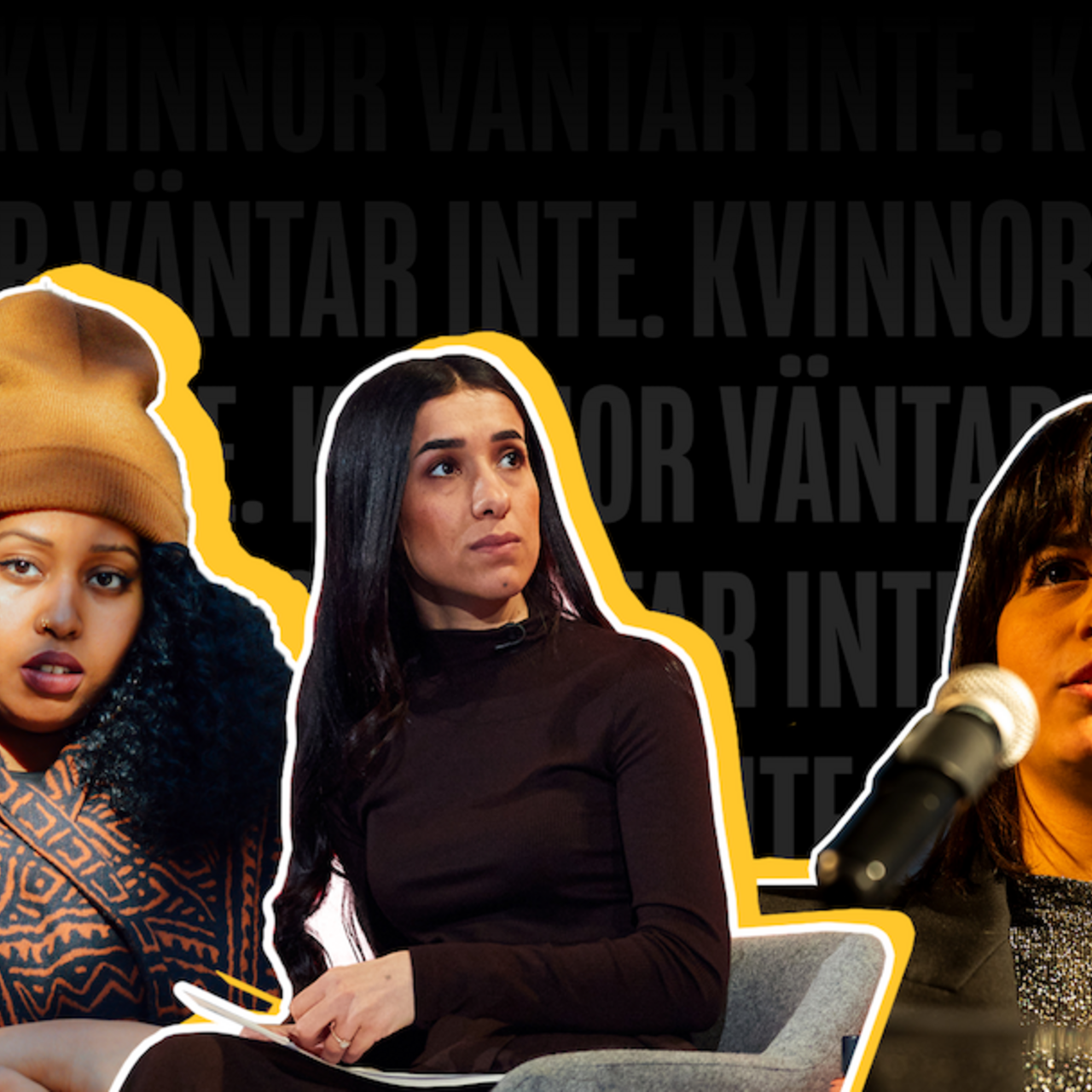 Internationella kvinnodagen 2023: flera bilder på kvinnliga aktivister för flyktingars rättigheter. 