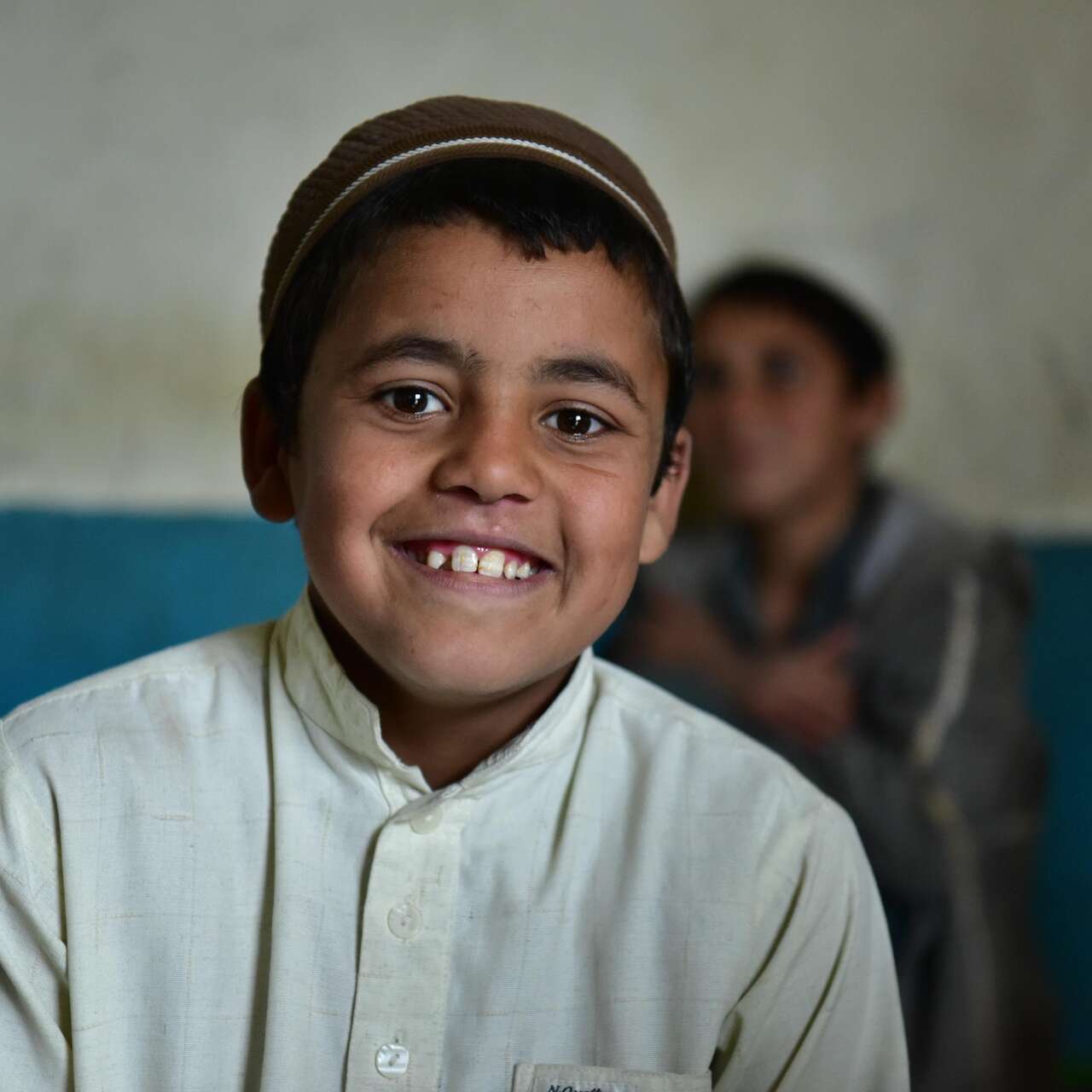 Child smiling at the camera