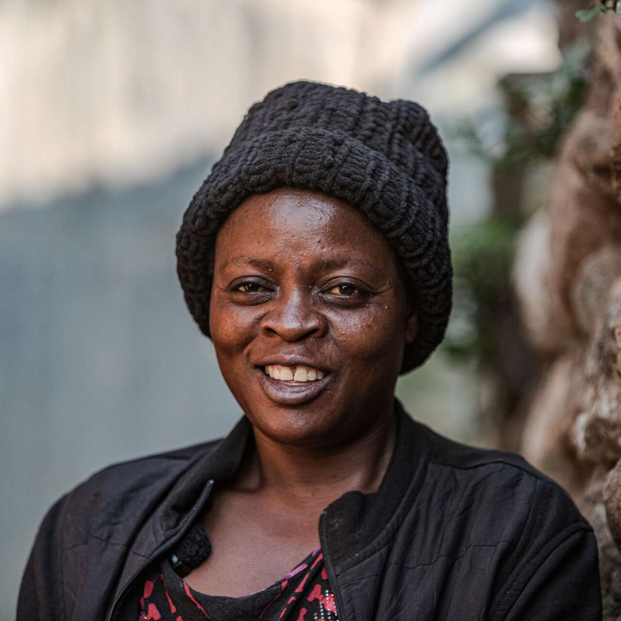 Imani smiling at the camera