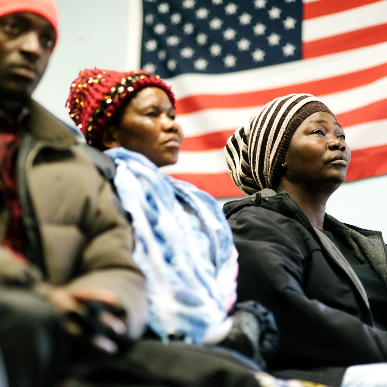 Clients participate in programs inside the IRC office in Boise.