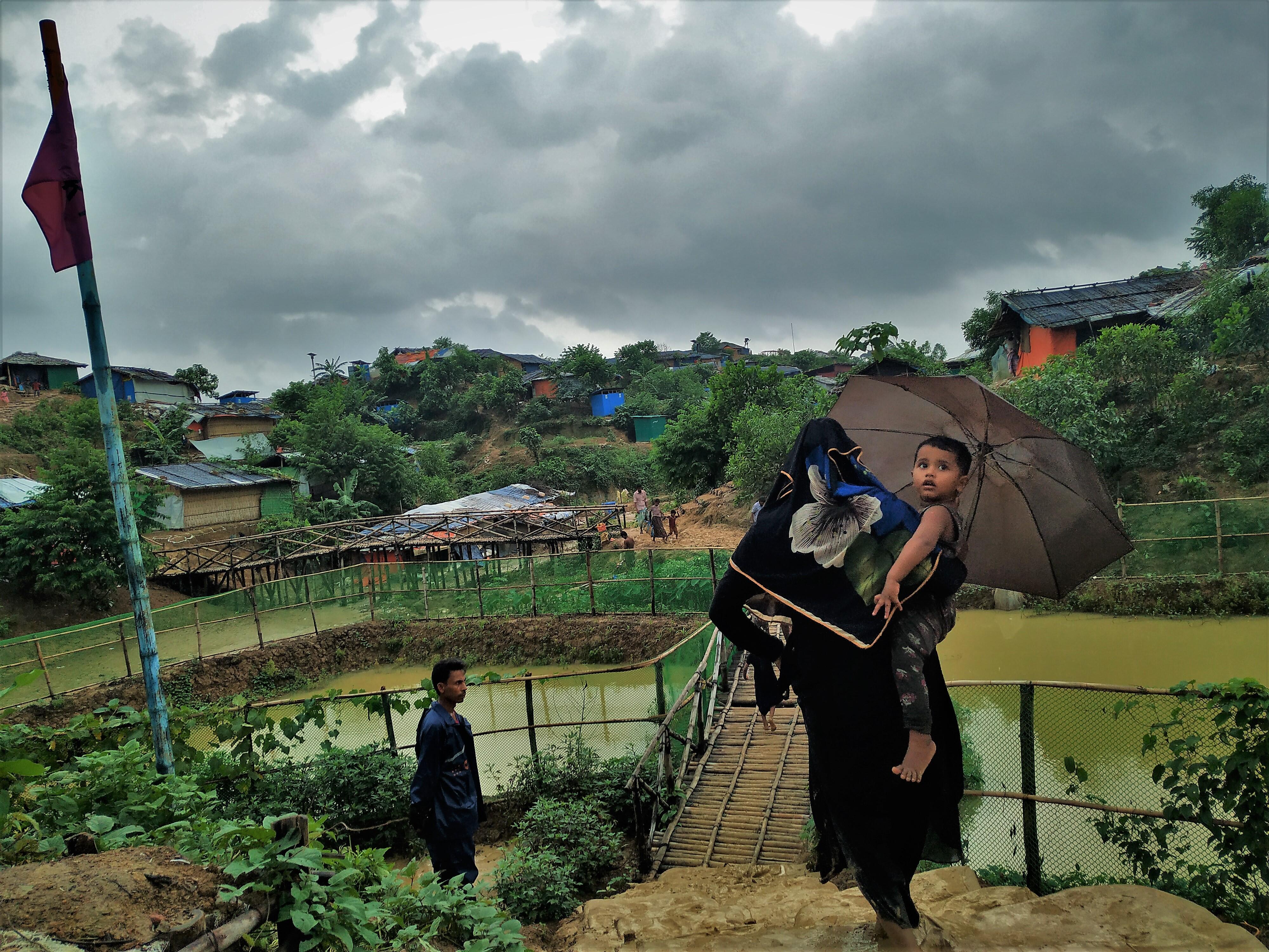 woman walks in Bangladesh