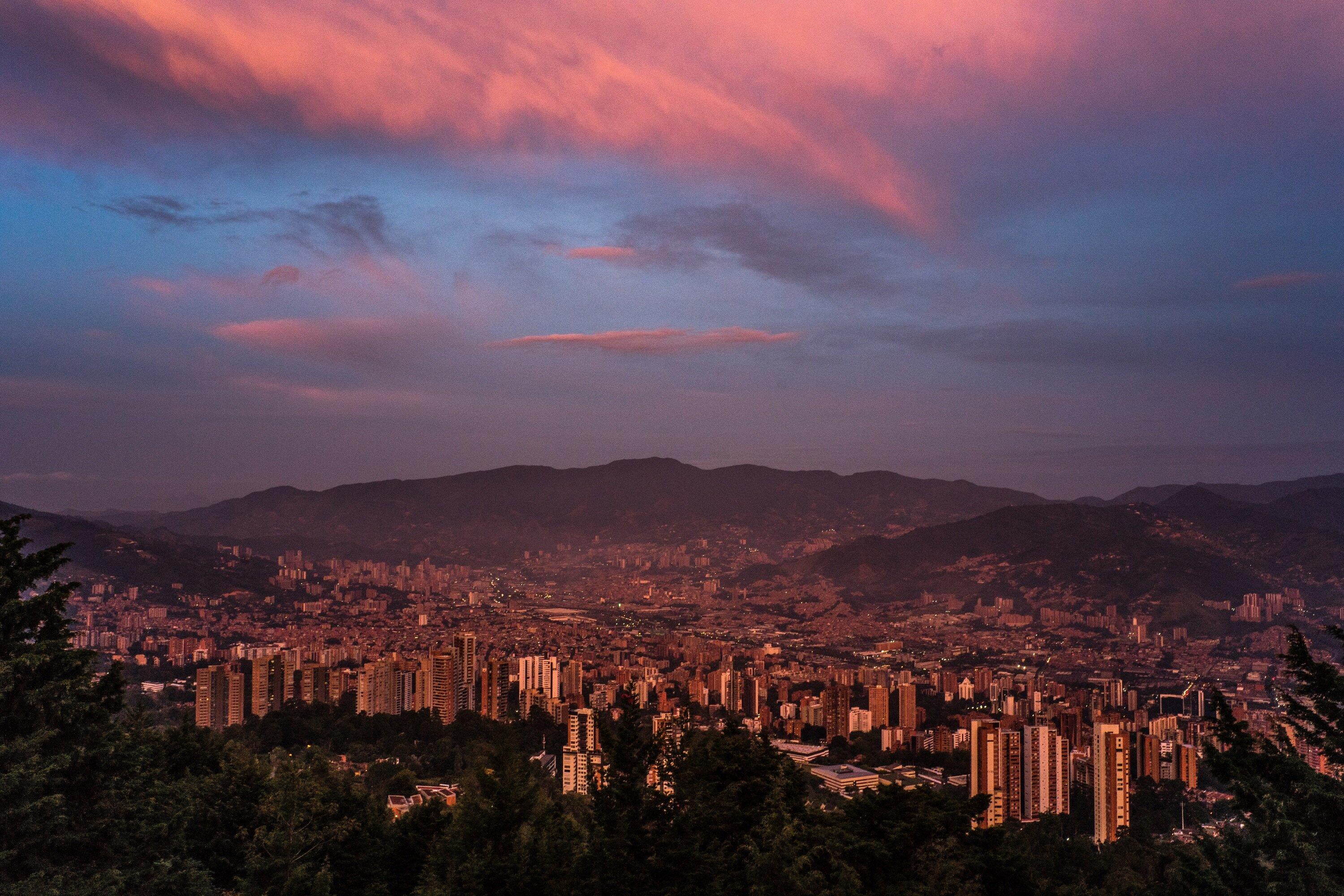 View on Medellín from a mountain