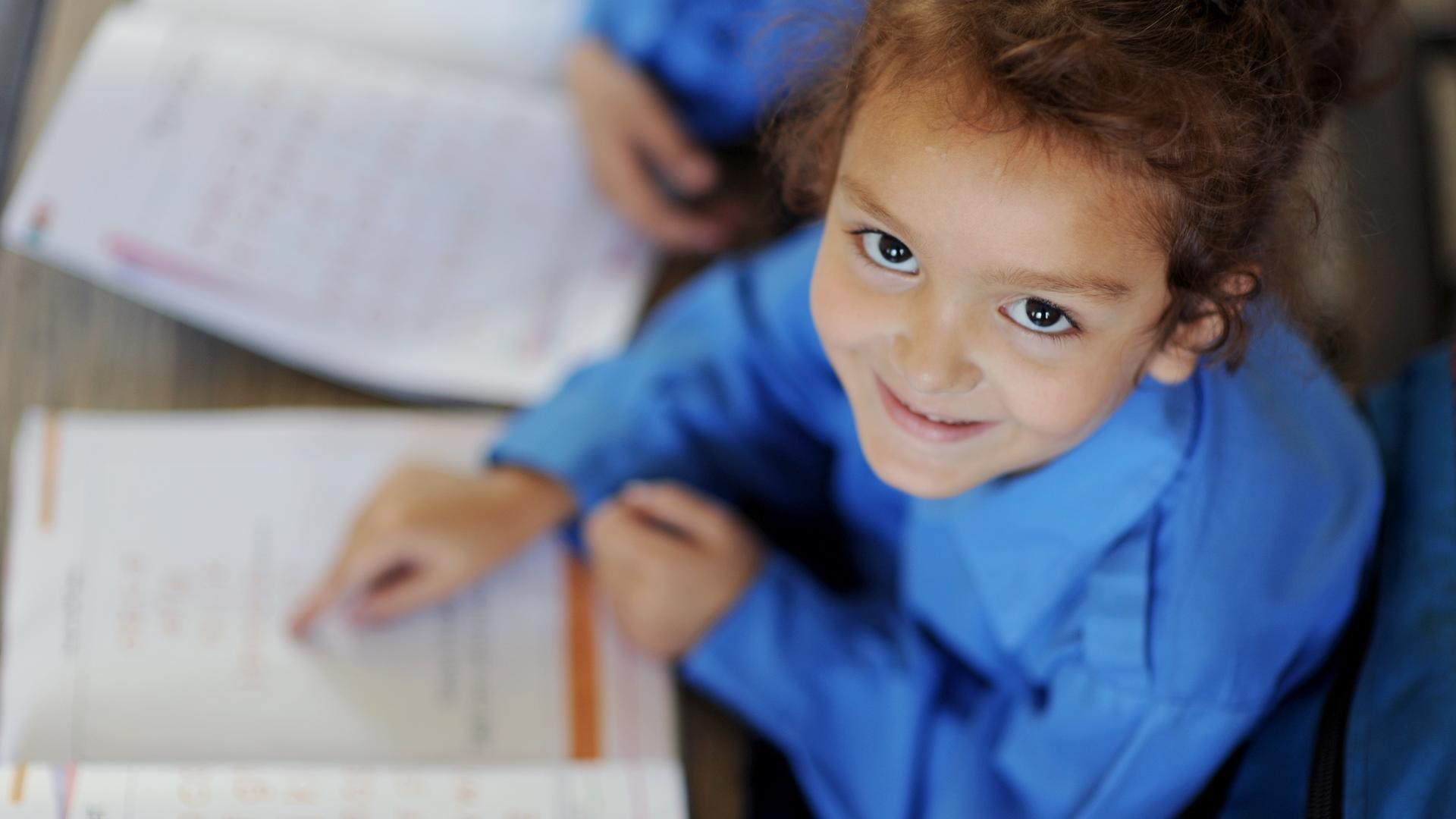 Child with book