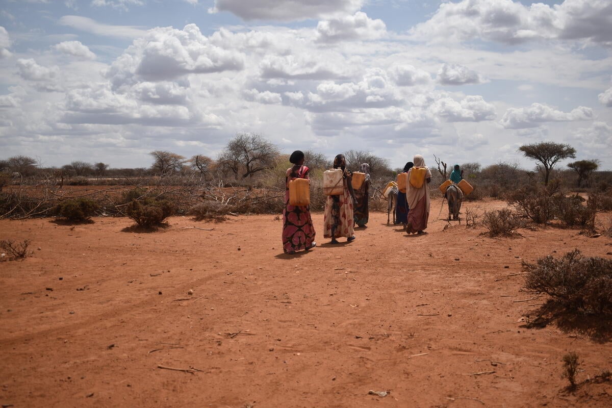 Women going long distances to search for water- drought-affected communities