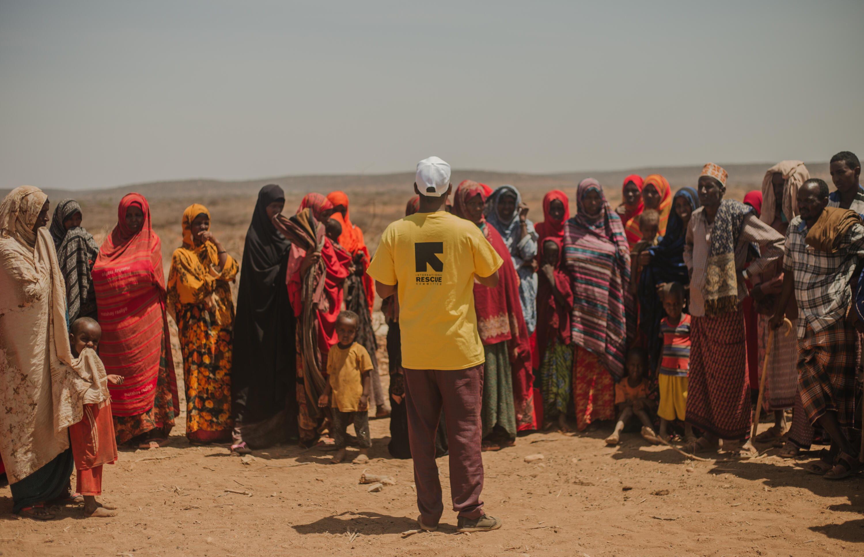 IRC employee addresses clients in the Somali Region of Ethiopia.