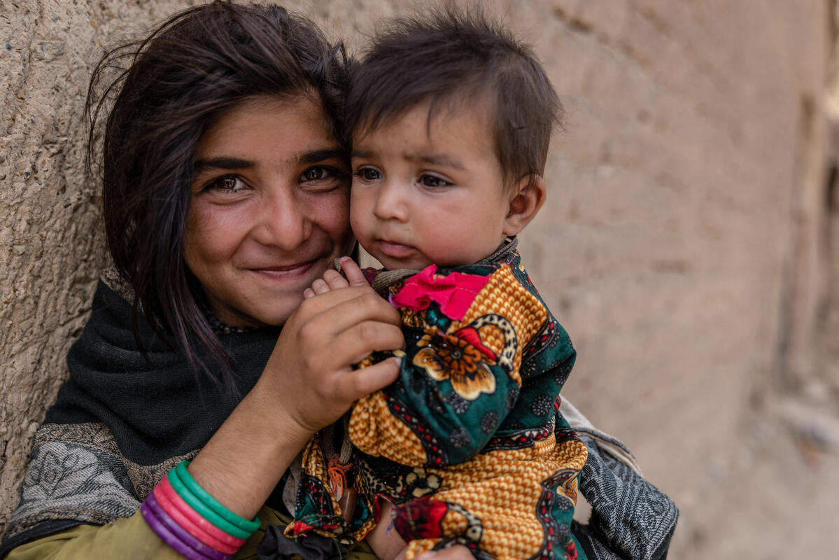 Girl and child in Afghanistan