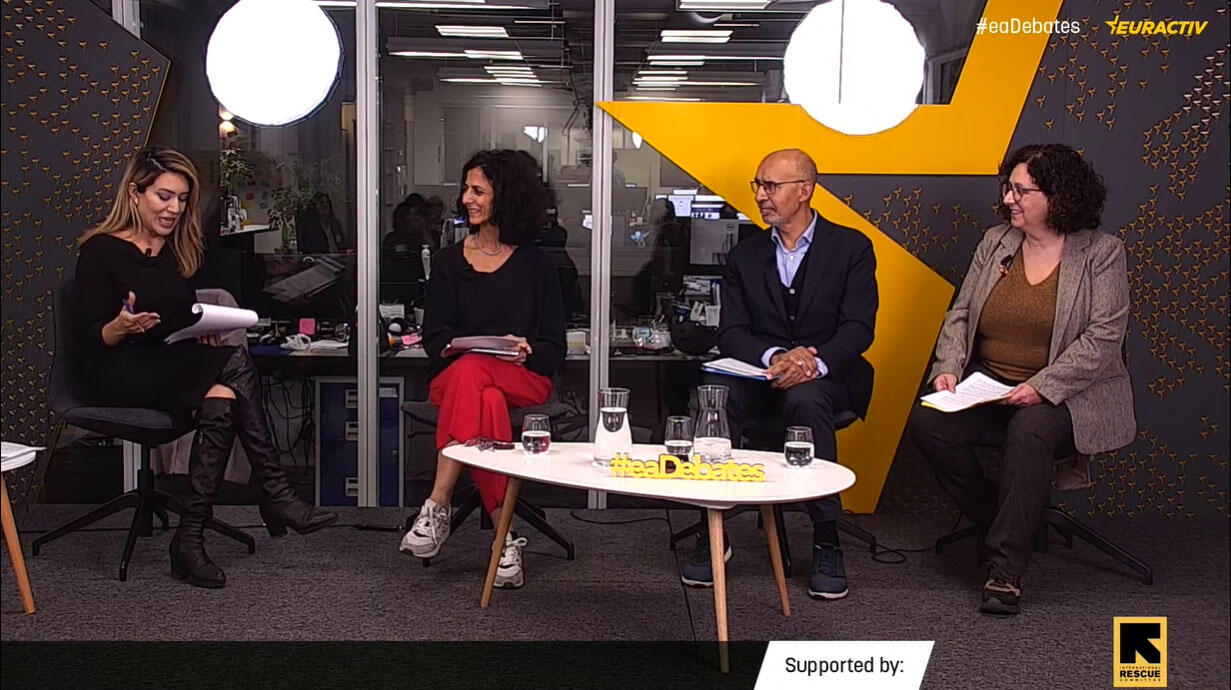 Panellists sitting and talking