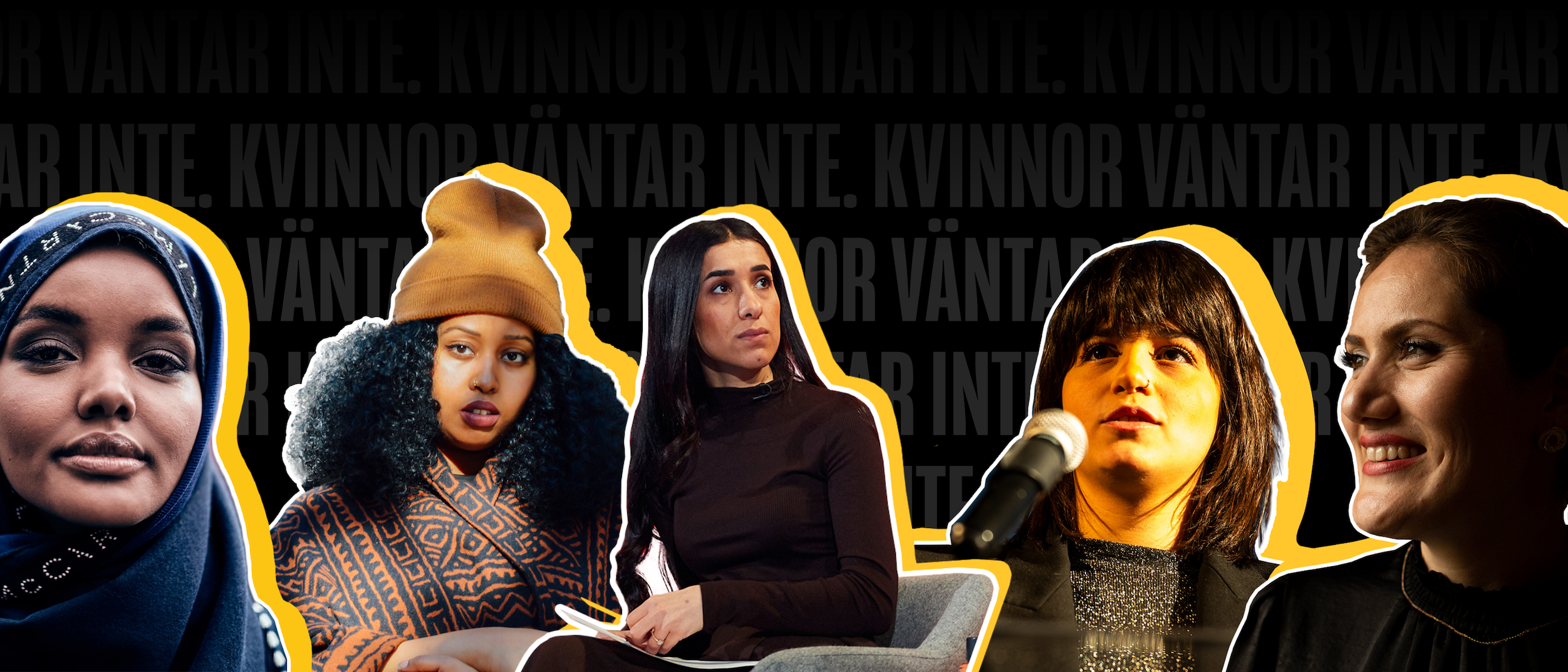Internationella kvinnodagen 2023: flera bilder på kvinnliga aktivister för flyktingars rättigheter.