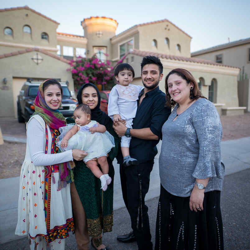 A family from Pakistan newly resettled in the U.S.