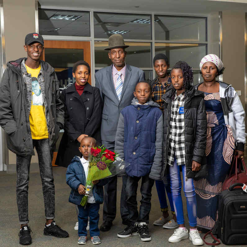 A family from Congo newly resettled in the U.S.
