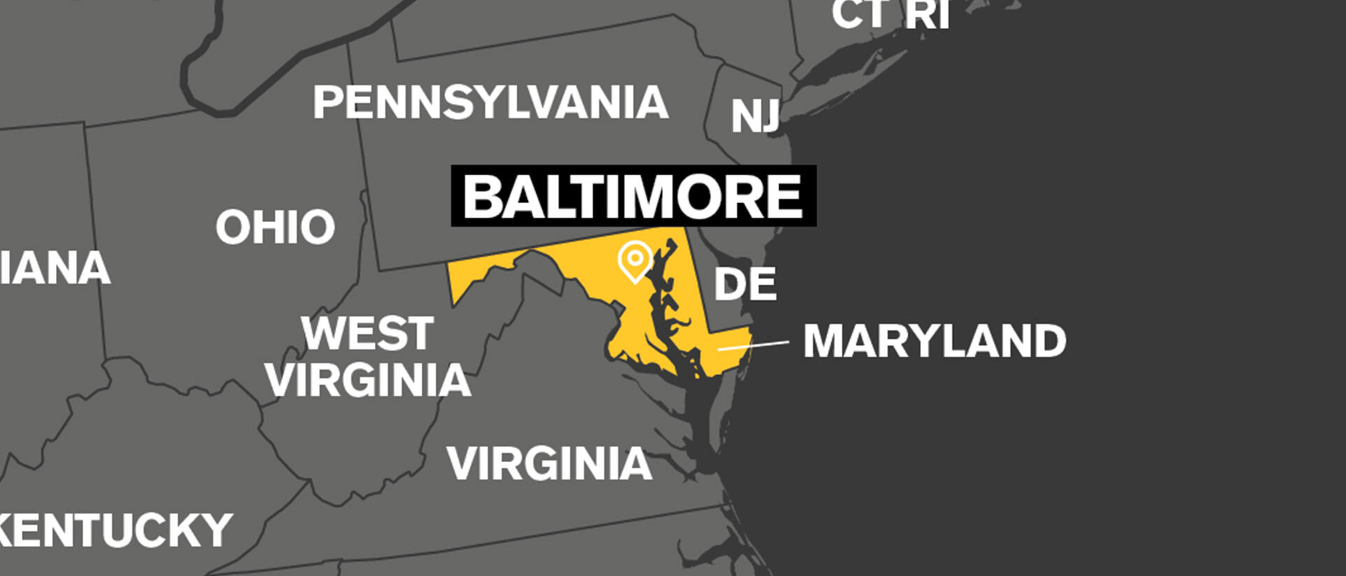 Map highlighting IRC's Baltimore office.